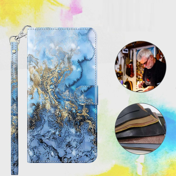 Чохол-книжка для Xiaomi Redmi Note 13 Pro+, Wallet, Marble м'яти