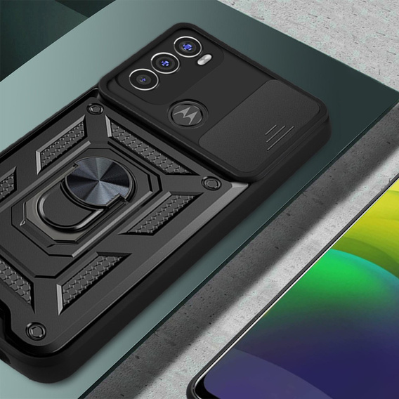 Чехол NOX Camera Slide Motorola Moto G60, CamShield Slide, чёрный