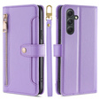 Откидной чехол для Samsung Galaxy A54 5G, Wallet Zipper Pocket, фиолетовый