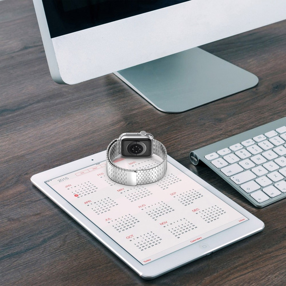 Стальной браслет для Apple Watch 1/2/3/4/5/6/7/8/SE/ULTRA 42/44/45/49 MM - серебряный