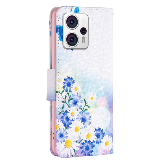 Чохол-книжка для Motorola Moto G53 5G / G23 / G13, Wallet, butterfly & flowers, м'яти