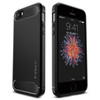 Чoхол Spigen до iPhone 5 5S SE, Rugged Armor, чорний