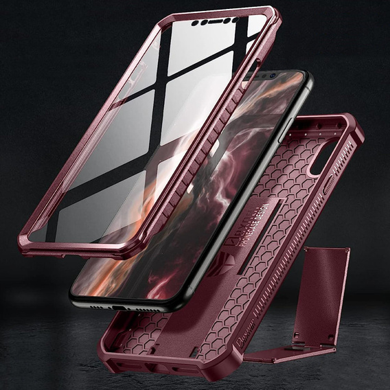 Бронированный чехол для iPhone XS Max, Dexnor Full Body, красный