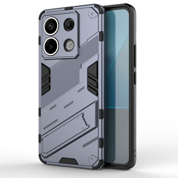 Чехол для Xiaomi Redmi Note 13 Pro 5G, Military kickstand, темно-синий