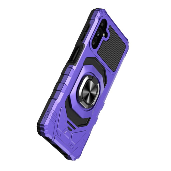 Чохол для Samsung Galaxy S23 FE, броньований з підставкою та ручкою, фіолетовий
