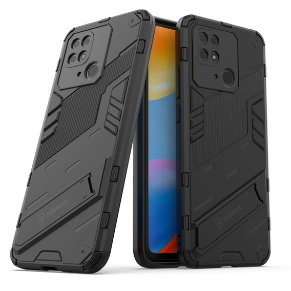 Чехол для Xiaomi Redmi 10C, Military kickstand, синий
