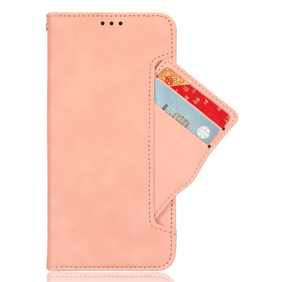 Откидной чехол для Xiaomi Poco F7 Pro, Card Slot, розовый