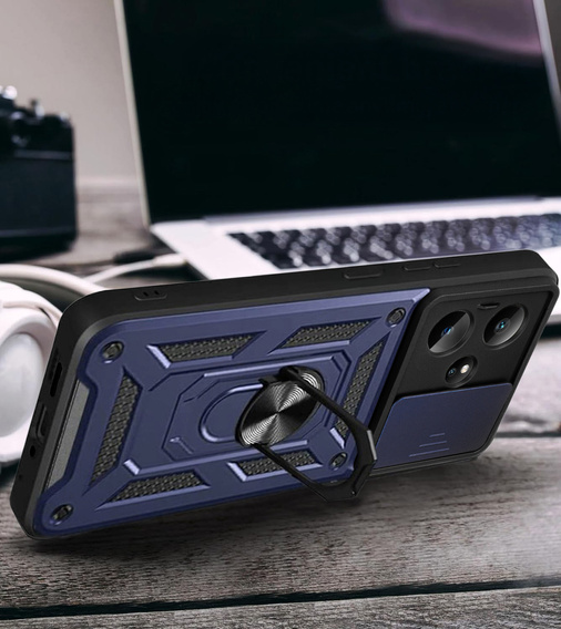 Чехол NOX Camera Slide Realme GT 7 / 7T, CamShield Slide, синий
