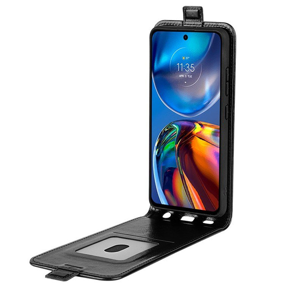 Откидной чехол для Motorola Moto E32 4G, Flip, чёрный