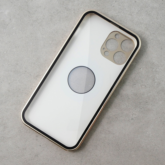 Чохол для iPhone 13 Pro Max, Dual Glass, для Magsafe, золотий