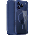 Чехол Dux Ducis для iPhone 17 Pro Max, Skin X Pro, с откидной крышкой, для MagSafe, темно-синий