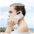 Чохол для Samsung Galaxy S23 FE, Leather Flower Card Slot, бежевий