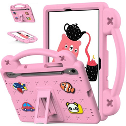 Дитячий чохол для планшета Samsung Galaxy Tab S7/S8/S9, Cute Patterns, з підставкою, рожевий