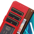 Чохол-книжка для Poco F5 5G, KHAZNEH RFID, червоний / чорний