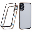 Чохол для iPhone 16, Magnetic Dual Glass, золотий
