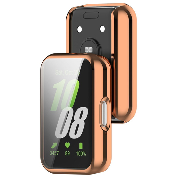 Чехол 2 в 1 с защитой экрана для Xiaomi Redmi Watch 3 Lite / Watch 3 Active,  розовый rose gold