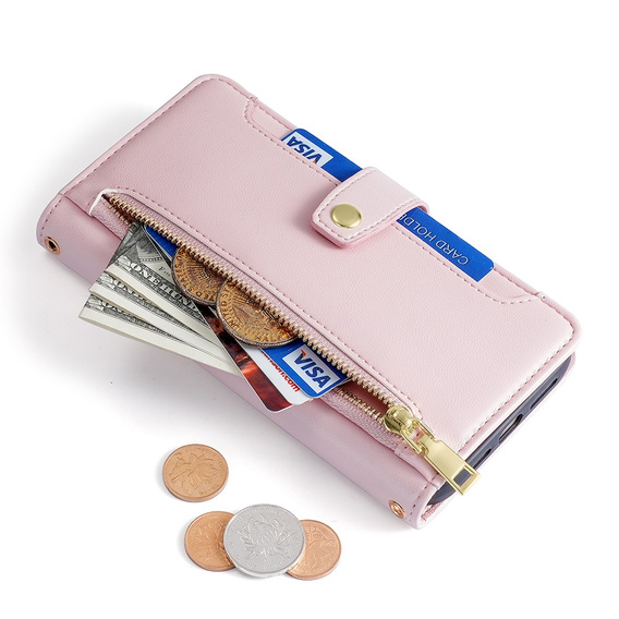 Откидной чехол для Motorola Moto G53 5G/ G23 4G/ G13 4G, Wallet Zipper Pocket, чёрный