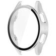 Чехол со встроенным стеклом для Samsung Galaxy Watch6 44 мм, серебряный