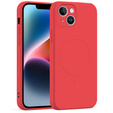 Чoхол Silicone до iPhone 13, MagSafe, Red