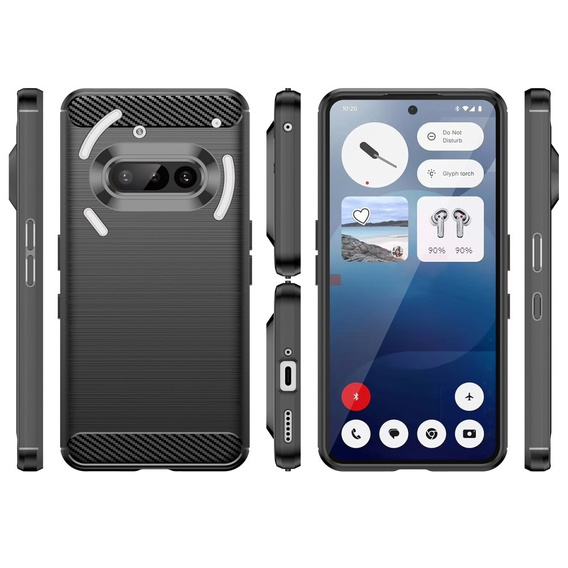 Чехол до Nothing Phone 3A, Carbon, чёрный