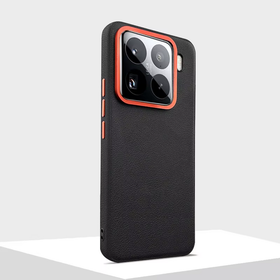 Шкіряний чохол для Xiaomi 15, leather hybrid, чорний