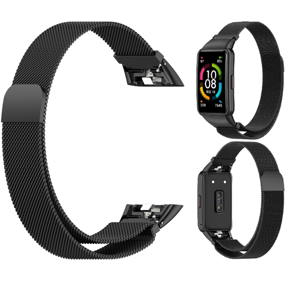 Браслет  MilaneseBand для Huawei Band 6 / Honor Band 6 - Black