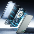 Blavec Power Bank 10000mAh BJ-03 Slim 13.5mm - Type C - 22.5W, MagSafe 3in1 - сірий