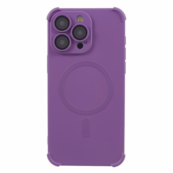 Силіконовий чохол для iPhone 15 Pro Max, магнітна, для MagSafe, фіолетова