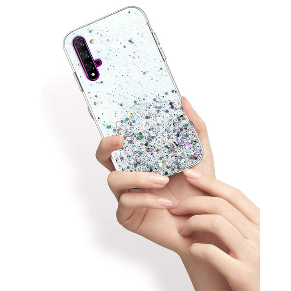 Чoхол до Huawei Nova 5T/Honor 20, Glittery, прозорий