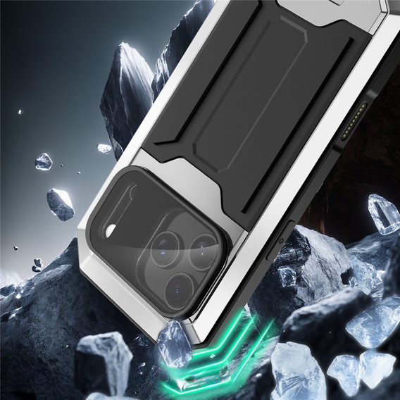 Бронированный чехол R-JUST с защитой экрана и подставкой для iPhone 17 Pro Max