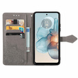 Откидной чехол для Motorola Moto G24 / G24 Power / G04, Mandala, серый