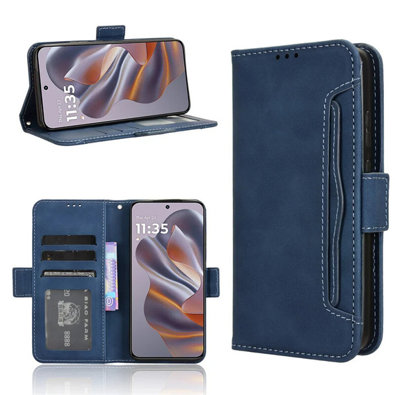 Футляр з клапаном для Motorola Edge 50 Neo / Motorola ThinkPhone 25, Card Slot, темно-синій