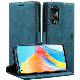 Чехол для Oppo A78 4G, ERBORD Vintage, бумажник с клапаном, синий