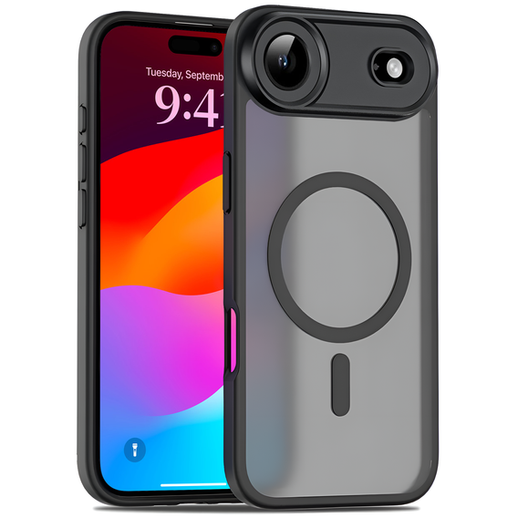 Матовый чехол для iPhone Air, для MagSafe, с защитой камеры, черный