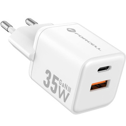 Зарядное устройство Forcell USB-A / 2x USB-C 3.45A GaN 70W PD QC 4.0, серый