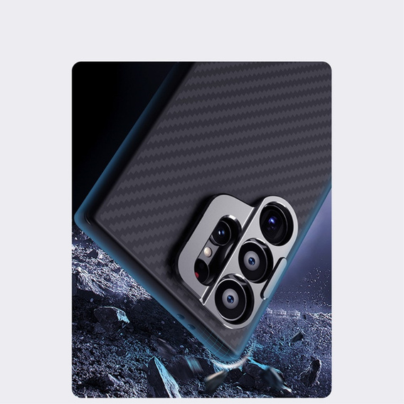 Чехол для Samsung Galaxy S24 Ultra, бронированный Nillkin, Carboprof Case, для Magsafe, чёрный