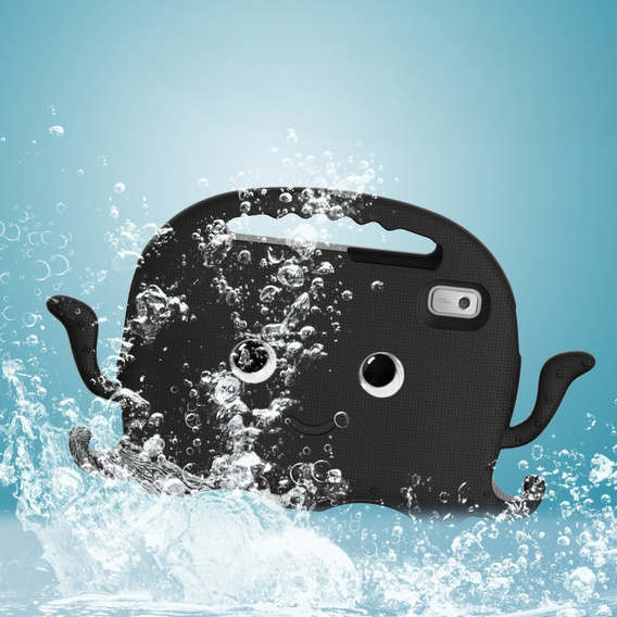 Детский чехол для Lenovo Tab M9, с ручкой, осьминог, чёрный