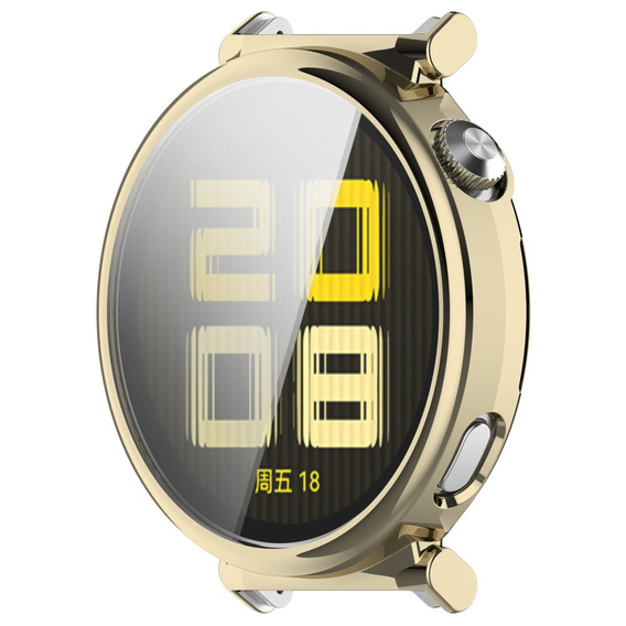Чехол 2 в 1 с защитой экрана для Huawei Watch GT 5 Pro 42mm, золотой