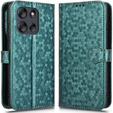 Чохол-фліп для Motorola Moto G56 5G, Wallet Rhombus, зелений