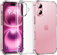 Чохол для iPhone 16 Plus, Erbord Dropproof, прозорий + скло