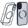Магнітний чохол Dual Glass MagSafe для iPhone 16, зелений
