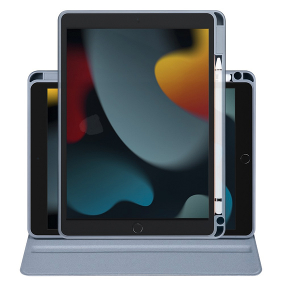 Чехол для iPad 10.2" 2021/2020/2019 (9/8/7 gen.), с местом для стилуса, поворачивающийся на 360°, фиолетовый