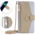 Флип-кейс для iPhone 14 Pro Max, Wallet Zipper Pocket, с зеркалом, синий