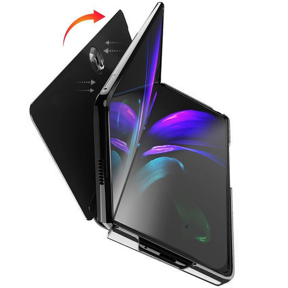 Чехол до Samsung Galaxy Z Fold 2 5G, Clear View, чёрный