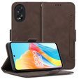 Откидной чехол для Oppo A58 4G, Card Slot, коричневый