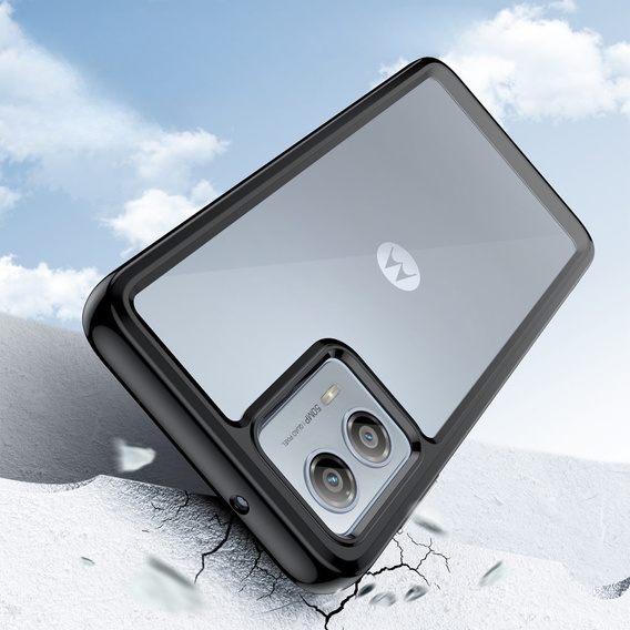 Чoхол до Motorola Moto G53 5G, Fusion Hybrid, прозорий / чорний
