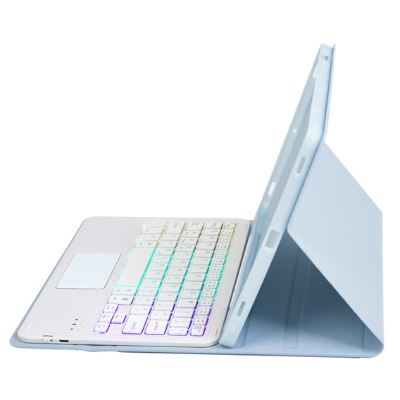 Чехол + клавиатура Samsung Galaxy Tab S9 FE X510 / X516, with touchpad, светло-голубой