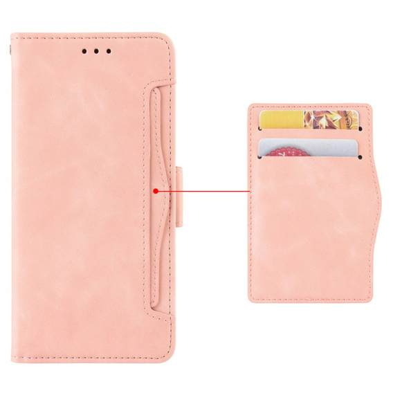 Откидной чехол для Realme C61, Card Slot, розовый