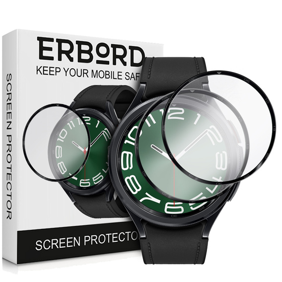 2x Гибридное стекло ERBORD для Samsung Galaxy Watch 6 47mm Classic