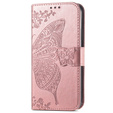 Чохол-книжка для Google Pixel 8A, Butterfly, рожевий rose gold